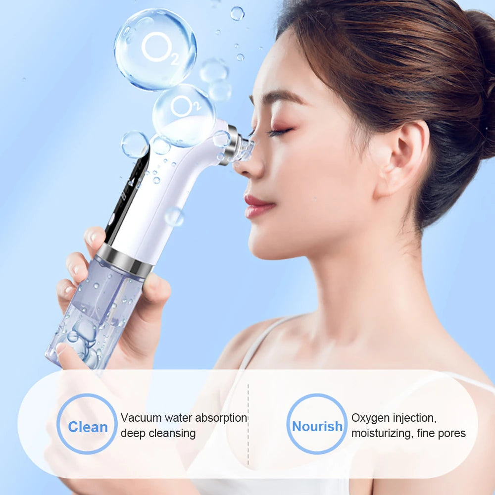 Electric Vacuum Face Cleaner Facial Blackhead Suction Remover Black Spot Pimple Removal Face Pore Cleaning Device for Skin Care